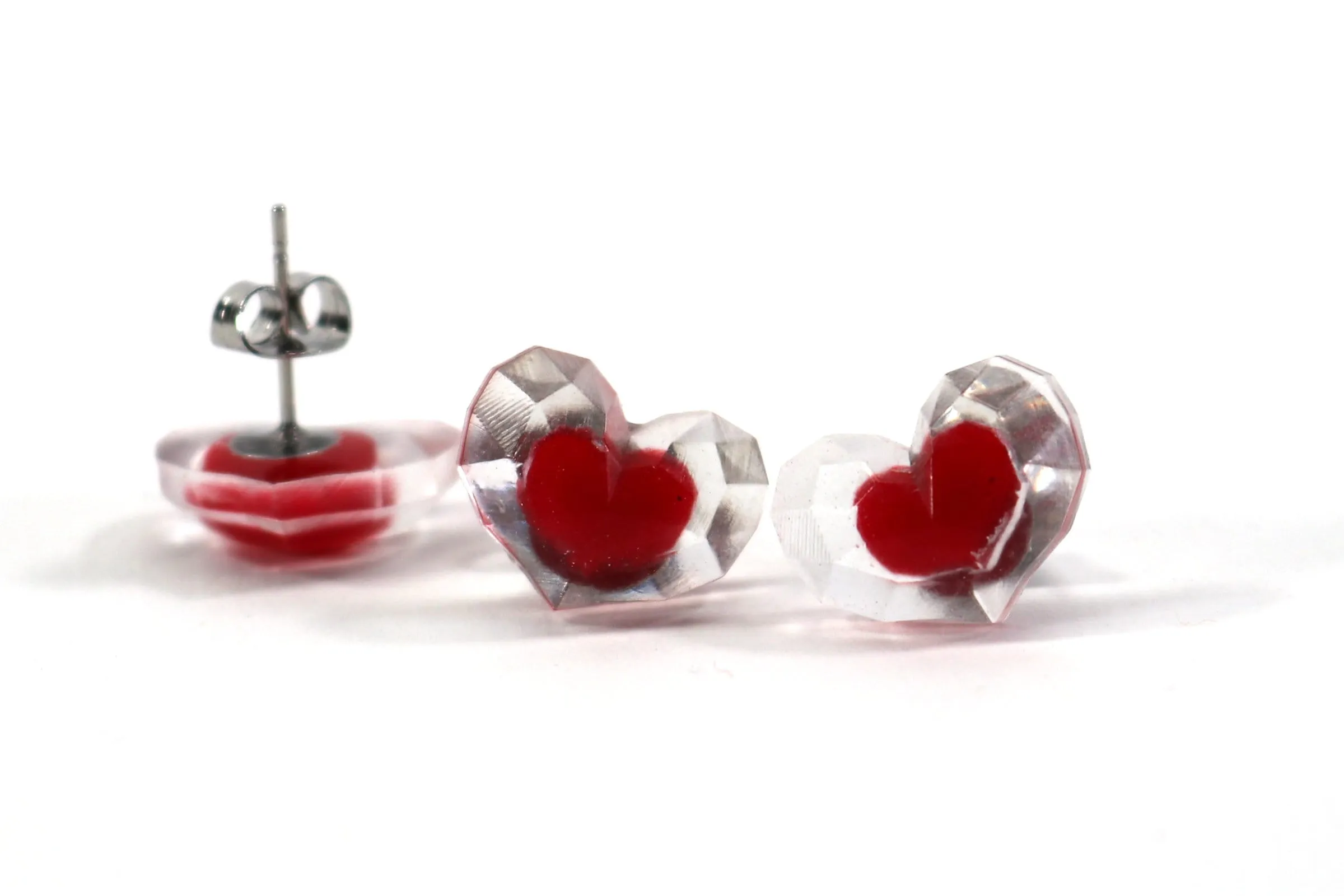 Zelda Heart Container Glow in the Dark Earrings Pair - Legend of Zelda