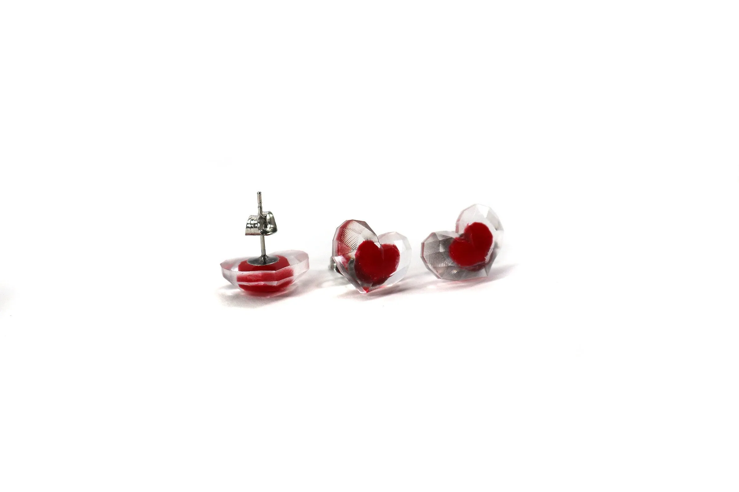 Zelda Heart Container Glow in the Dark Earrings Pair - Legend of Zelda
