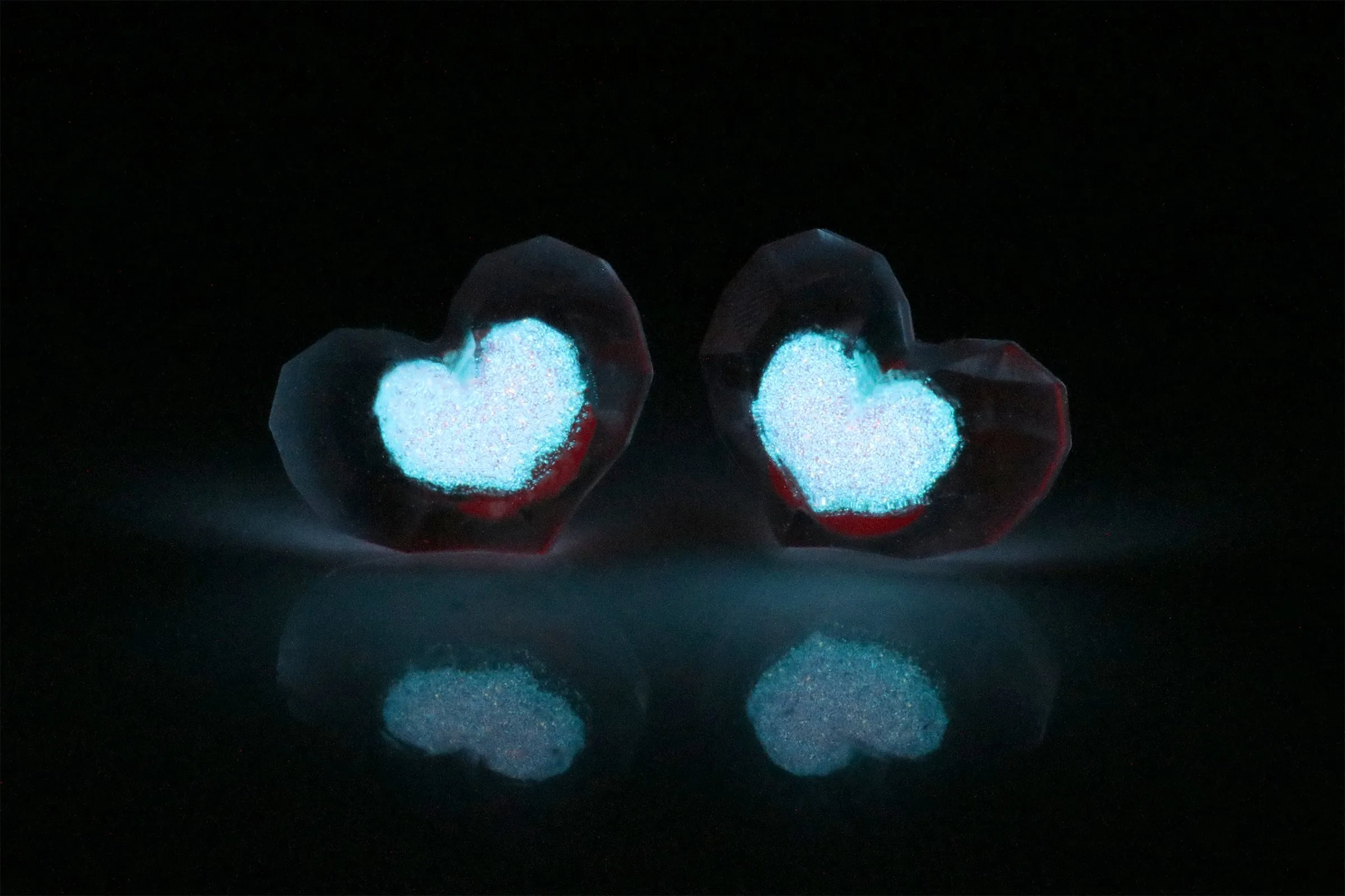 Zelda Heart Container Glow in the Dark Earrings Pair - Legend of Zelda