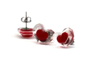 Zelda Heart Container Glow in the Dark Earrings Pair - Legend of Zelda