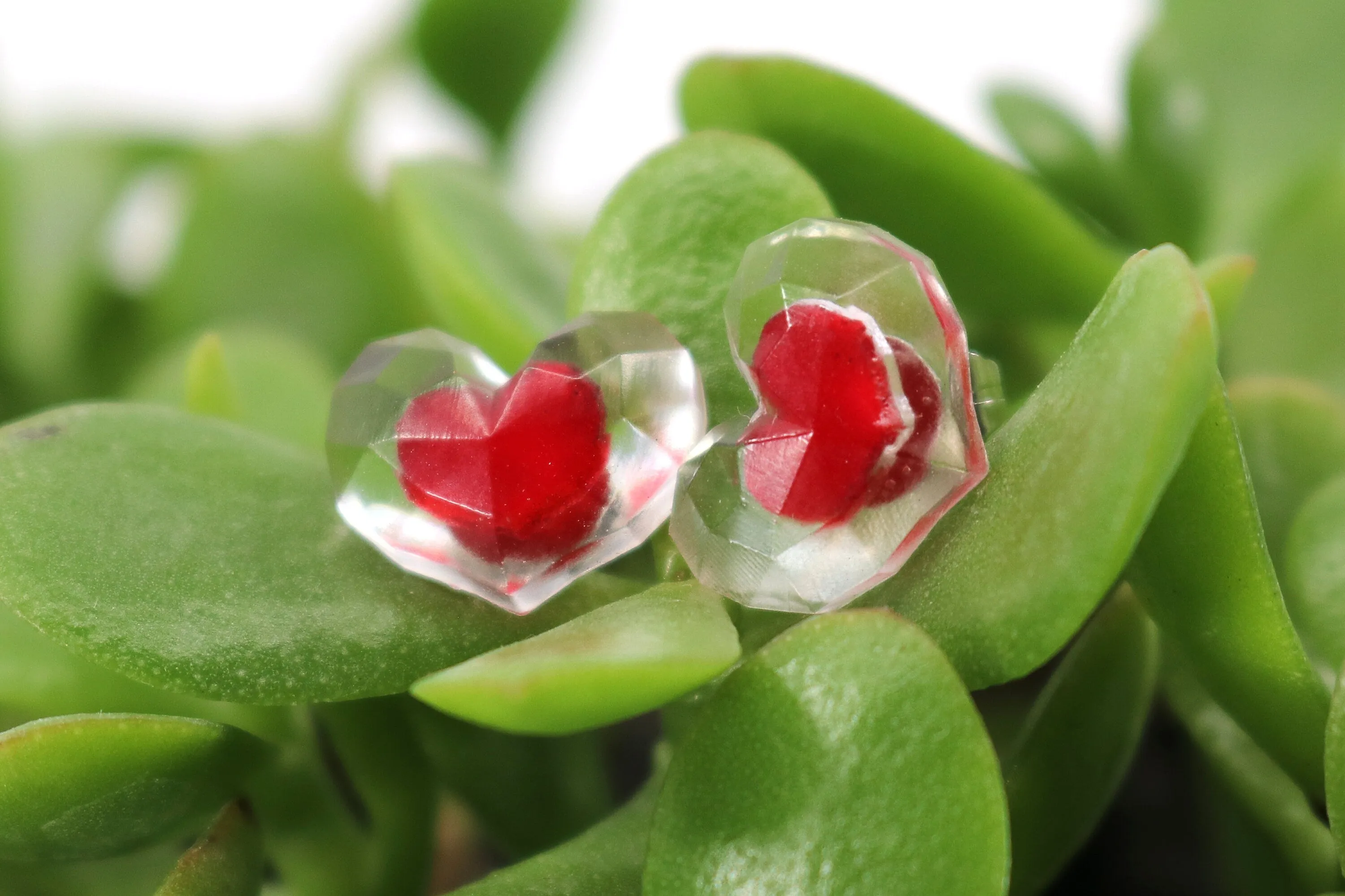 Zelda Heart Container Glow in the Dark Earrings Pair - Legend of Zelda