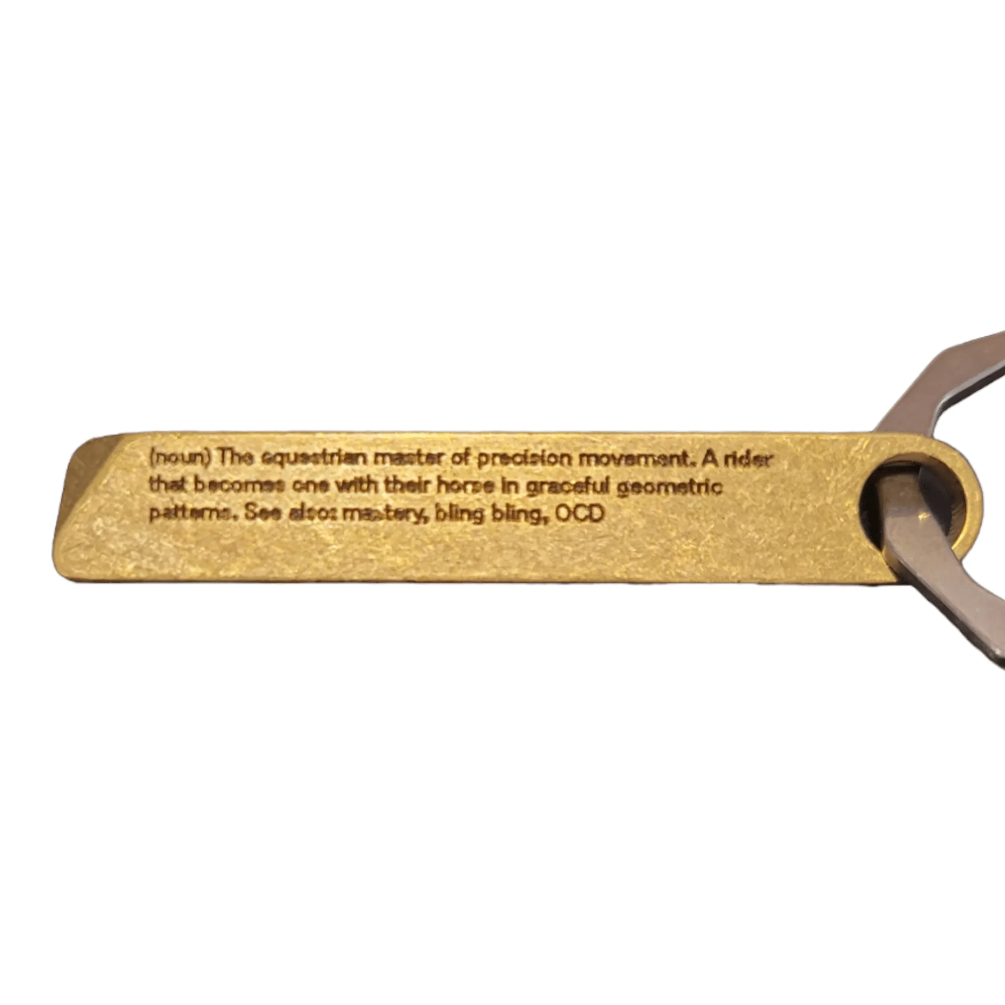 Zootility Definition Brass Bar Keychain