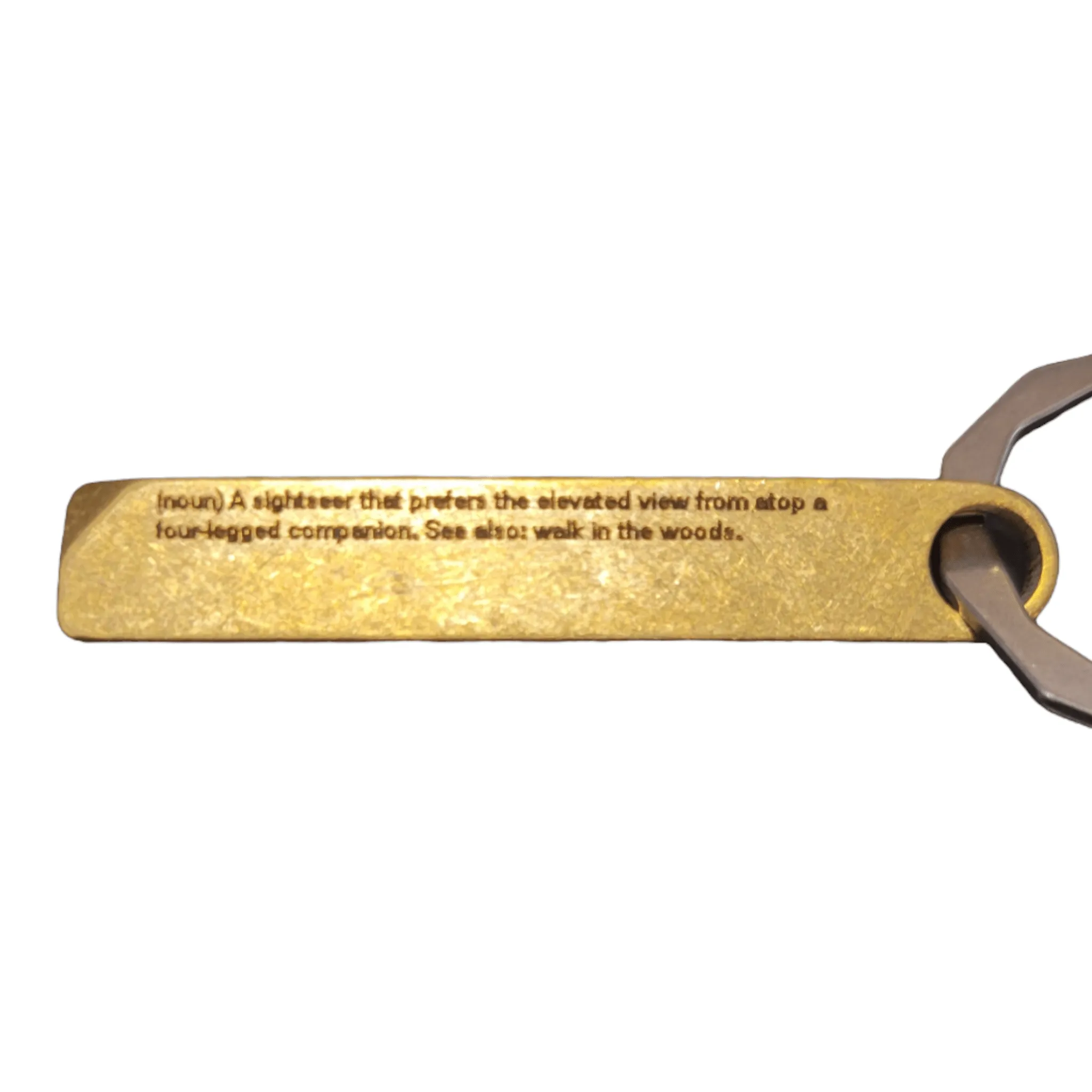 Zootility Definition Brass Bar Keychain