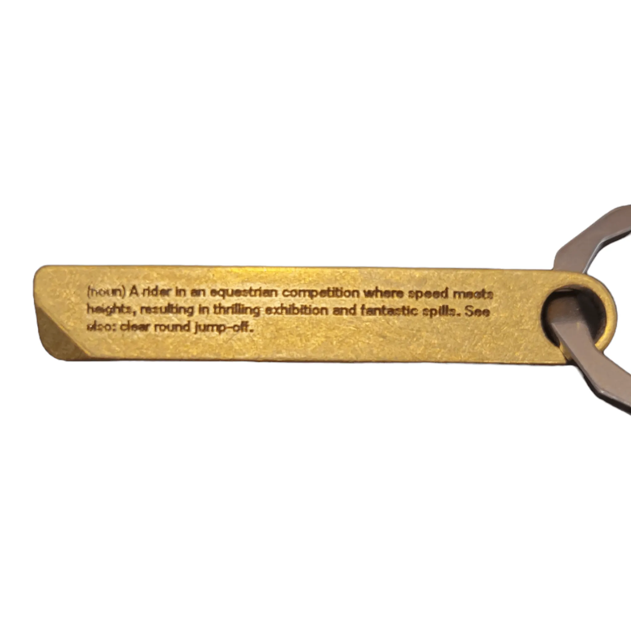 Zootility Definition Brass Bar Keychain