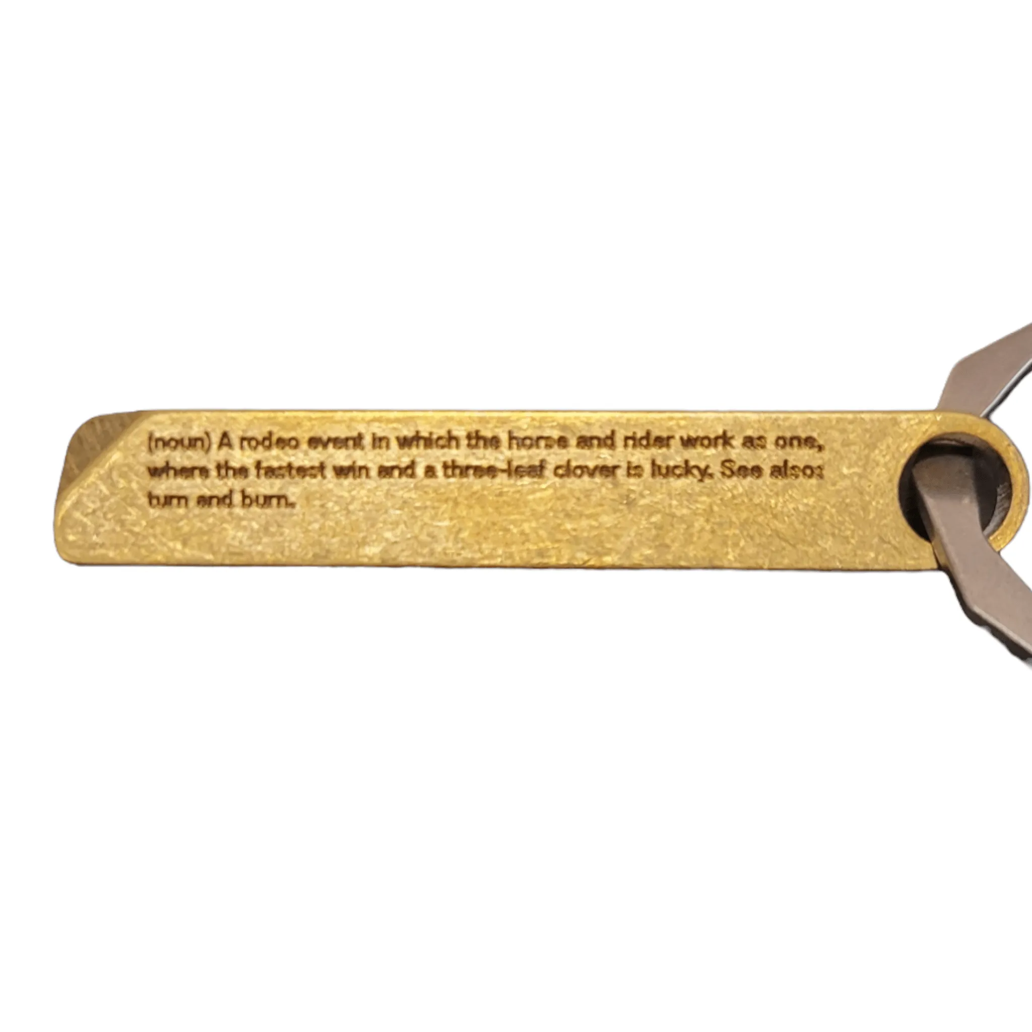 Zootility Definition Brass Bar Keychain