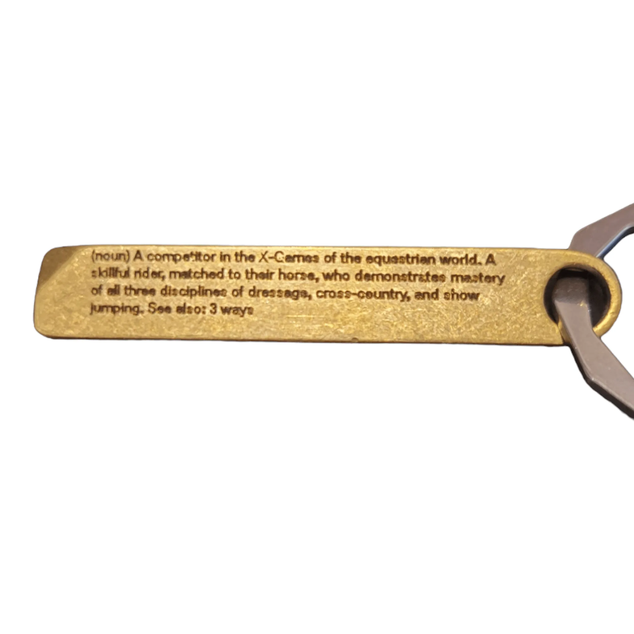 Zootility Definition Brass Bar Keychain